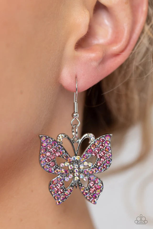 Bejeweled Breeze Pink Earring