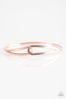 Elegant Expressionist Rose Gold Bangle