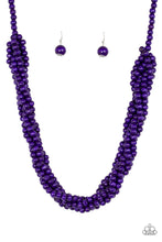 Load image into Gallery viewer, Tahiti Tropic Purple Wood Necklace
