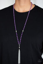 Load image into Gallery viewer, Tassel Takeover Purple Necklace