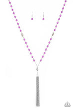Load image into Gallery viewer, Tassel Takeover Purple Necklace