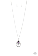 Load image into Gallery viewer, Teardrop Drama Purple Necklace
