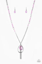 Load image into Gallery viewer, Teardroppin Tassels Purple Necklace