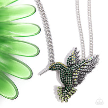 Load image into Gallery viewer, Hummingbird Headline Green Necklace