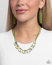 Load image into Gallery viewer, I Square to Secrecy Green Necklace