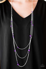 Load image into Gallery viewer, Triple Tango Purple Necklace