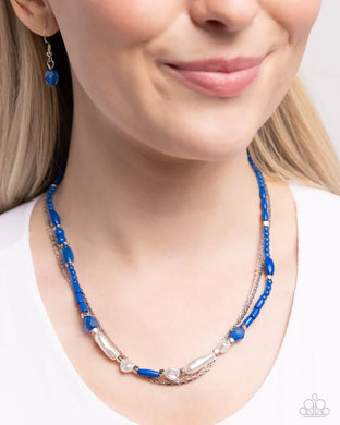 Basic Beading Blue Necklace