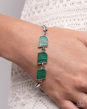 Load image into Gallery viewer, Lined Leisure Green Bracelet