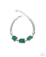Load image into Gallery viewer, Lined Leisure Green Bracelet