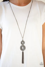 Load image into Gallery viewer, Timelessly Tasseled Black Necklace