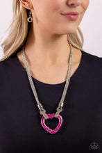 Load image into Gallery viewer, Lead with Your Heart Pink Necklace