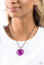 Load image into Gallery viewer, Serene Sweetheart Purple Necklace