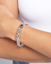 Load image into Gallery viewer, Mismatched Movement Silver Bracelet