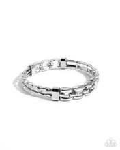 Load image into Gallery viewer, Mismatched Movement Silver Bracelet