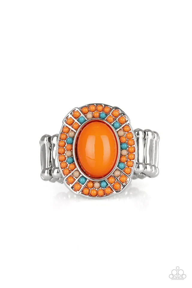 Colorfully Rustic Orange Ring