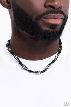 Load image into Gallery viewer, Braided Brawl Black Urban Necklace