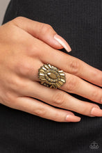 Load image into Gallery viewer, Daringly Deco Brass Ring