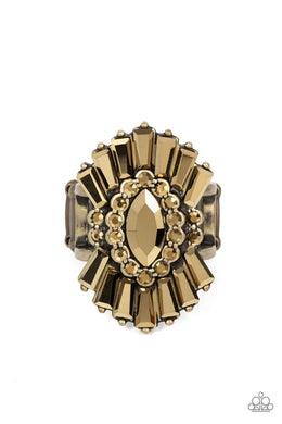 Daringly Deco Brass Ring