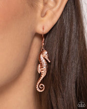 Load image into Gallery viewer, Seahorse Sheen Copper Earrings