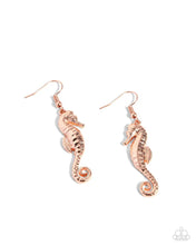 Load image into Gallery viewer, Seahorse Sheen Copper Earrings