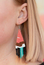 Load image into Gallery viewer, Summer Heat Orange Seed Bead Earrings
