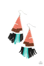Load image into Gallery viewer, Summer Heat Orange Seed Bead Earrings
