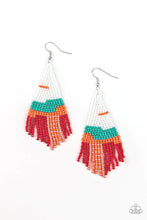 Load image into Gallery viewer, Summer Heat White Seed Bead Earrings