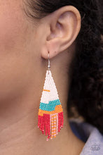 Load image into Gallery viewer, Summer Heat White Seed Bead Earrings