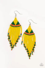 Load image into Gallery viewer, BEADazzle Me Yellow Seed Bead Earring