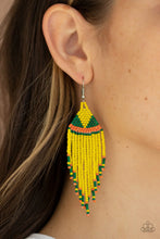 Load image into Gallery viewer, BEADazzle Me Yellow Seed Bead Earring