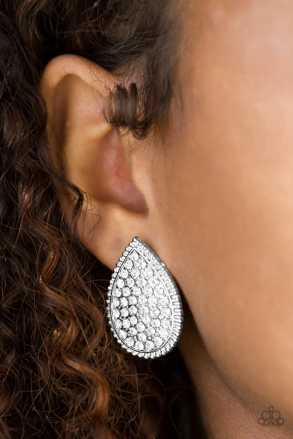 A Run For Their Money White Post Earrings