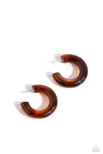 Load image into Gallery viewer, Glassy Gaze Brown Acrylic Earrings