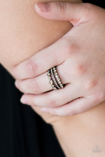 Load image into Gallery viewer, Cherish the Glitter Brown Skinny Band Ring