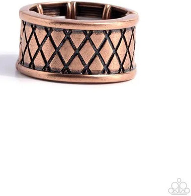 Triple Crossed Copper Men’s Ring