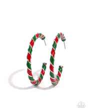 Load image into Gallery viewer, Candy Cane Lane Multi Hoop Earrings
