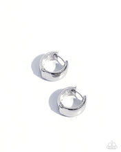 Load image into Gallery viewer, Signature Sheen Silver Hinged Hoop Earrings