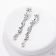 Load image into Gallery viewer, Ring in The Shimmer White Earrings