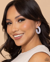 Load image into Gallery viewer, Glassy Glaze White Hoop Earrings
