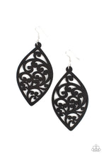 Load image into Gallery viewer, Coral Gardens Black Earrings