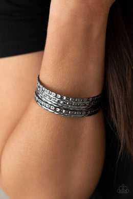 Back to Back Stacks Black Bangle