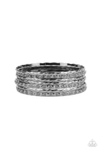 Load image into Gallery viewer, Back to Back Stacks Black Bangle