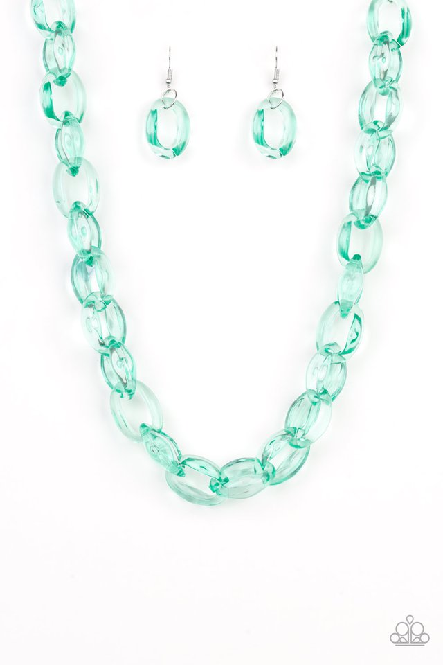 Ice Queen Green Acrylic Necklace