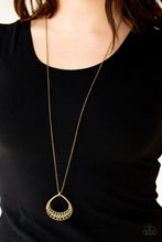 Load image into Gallery viewer, Prehistoric Drama Brass Necklace