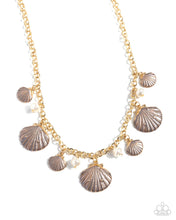 Load image into Gallery viewer, Seashell Sophistication Brown Necklace