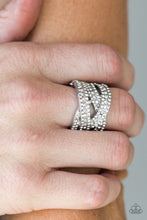 Load image into Gallery viewer, Back On the Glitter Track White Ring