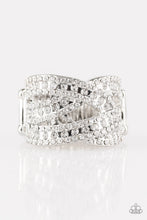 Load image into Gallery viewer, Back On the Glitter Track White Ring