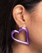 Load image into Gallery viewer, Admirable Acclaim Purple Earrings