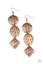 Load image into Gallery viewer, Mixed Movement Copper Earrings