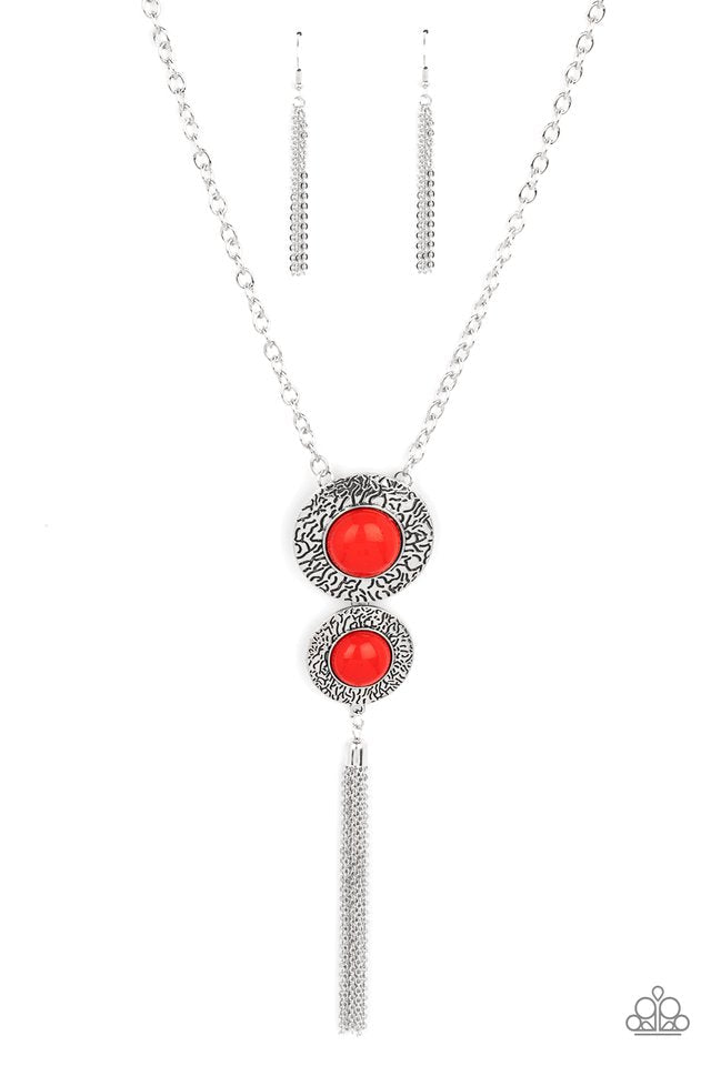 Abstract Artistry Red Necklace
