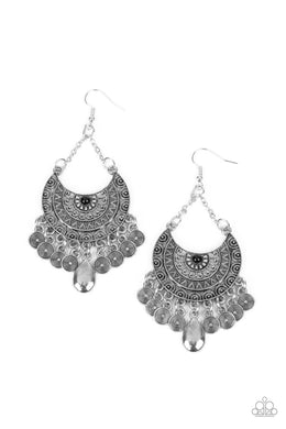 Lunar Allure Black Earrings